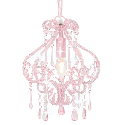 Lampadario Con Perle Rotondo E14