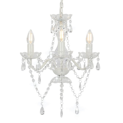 Lampadario Con Perline Tondo 3 E14