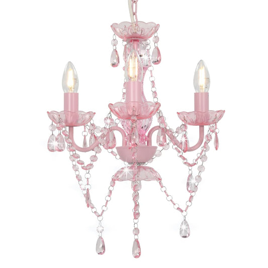 Lampadario Con Perline Tondo 3 E14