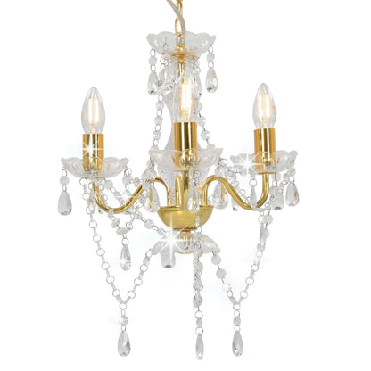Lampadario Con Perline Tondo 3 E14