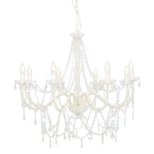 Lampadario Con Perline 8 Lampadine E14