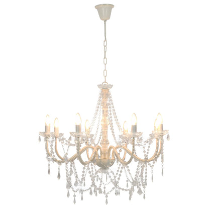 Lampadario Con Perline 8 Lampadine E14