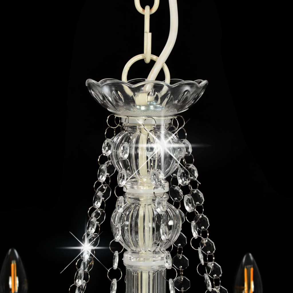 Lampadario Con Perline 8 Lampadine E14