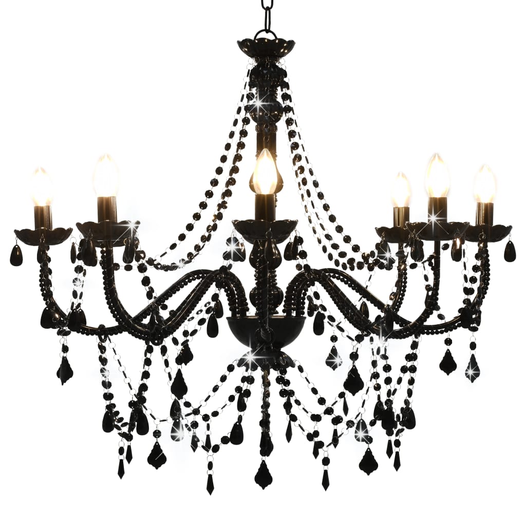 Lampadario Con Perline 8 Lampadine E14