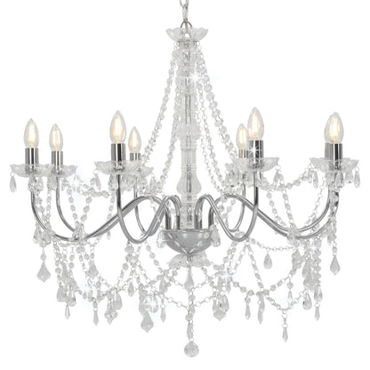 Lampadario Con Perline 8 Lampadine E14