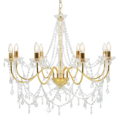 Lampadario Con Perline 8 Lampadine E14