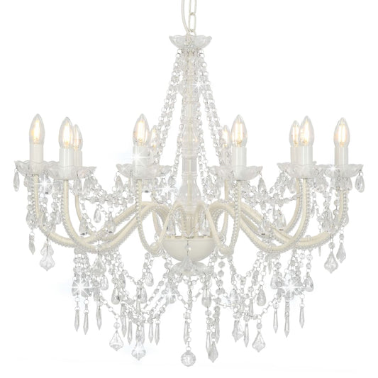 Lampadario Con Perline 12 Lampadine E14