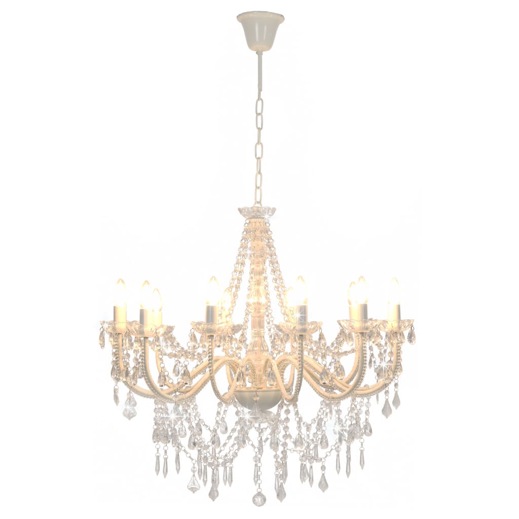 Lampadario Con Perline 12 Lampadine E14