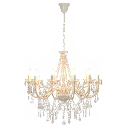 Lampadario Con Perline 12 Lampadine E14