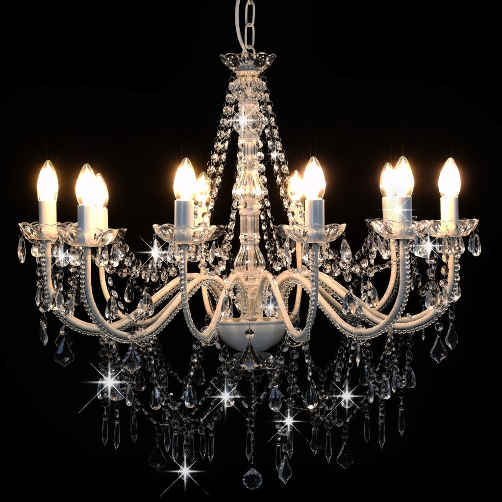 Lampadario Con Perline 12 Lampadine E14
