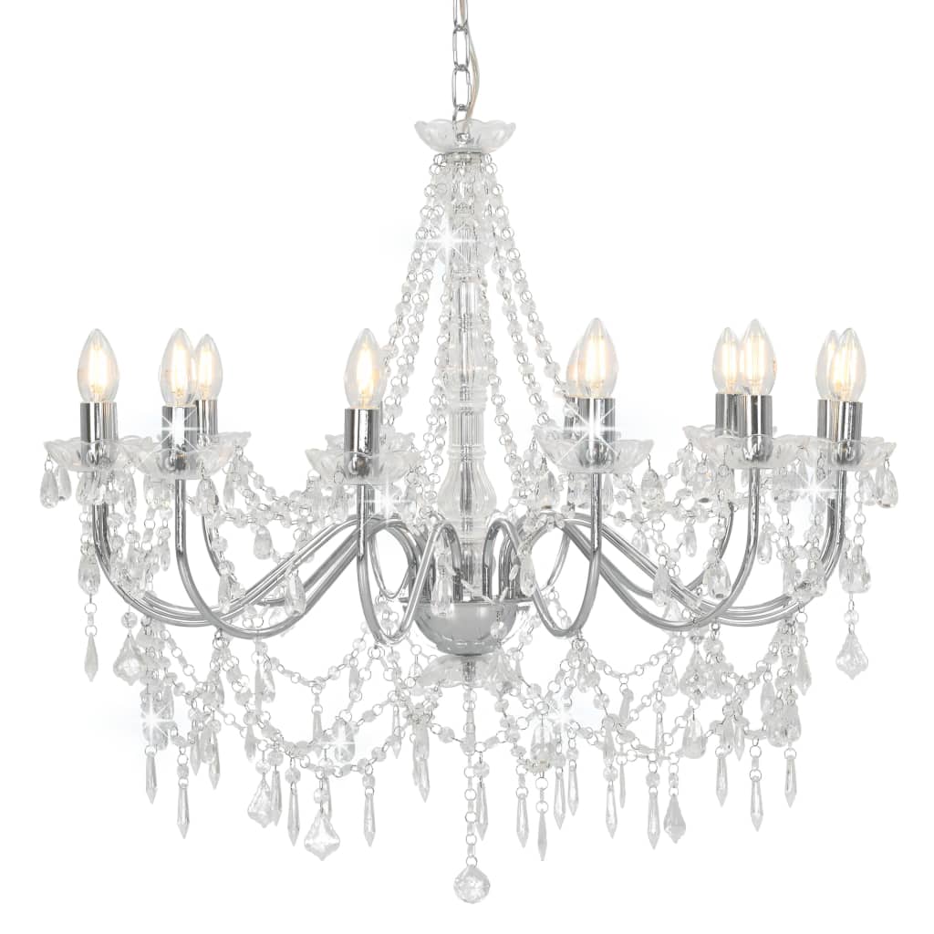 Lampadario Con Perline 12 Lampadine E14