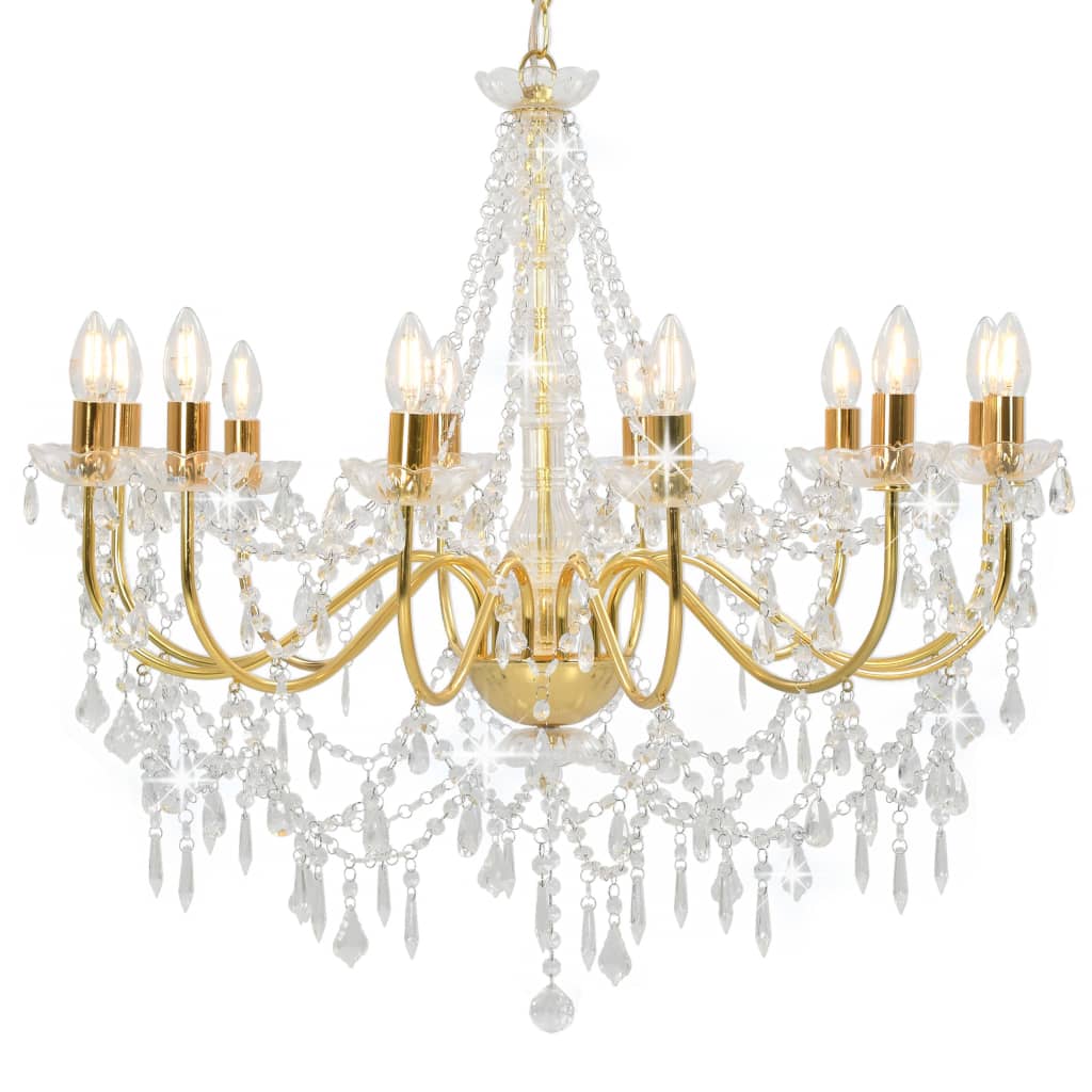 Lampadario Con Perline 12 Lampadine E14