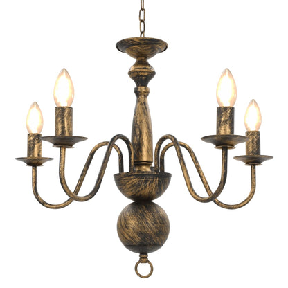 Candelabro Stile Anticato 5 Lampadine E14