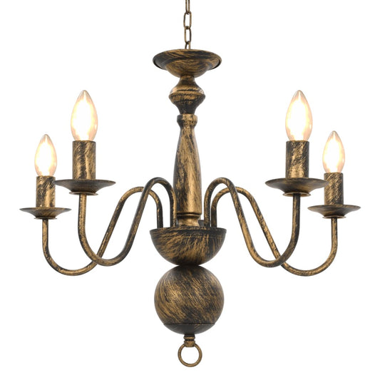 Candelabro Stile Anticato 5 Lampadine E14