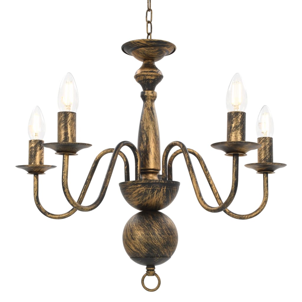 Candelabro Stile Anticato 5 Lampadine E14