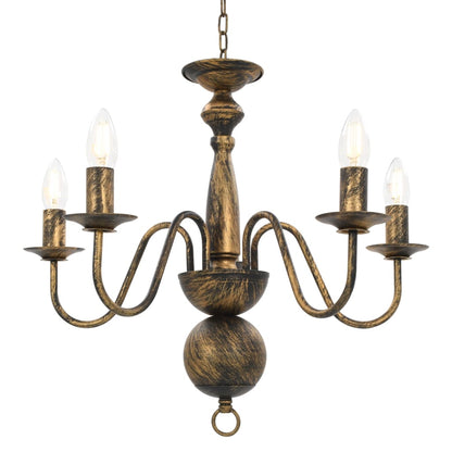 Candelabro Stile Anticato 5 Lampadine E14