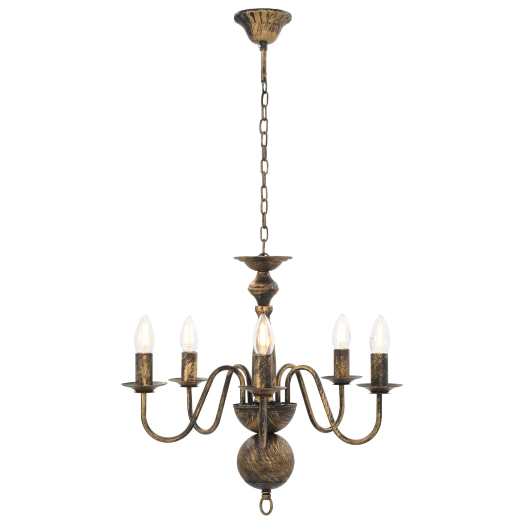 Candelabro Stile Anticato 5 Lampadine E14