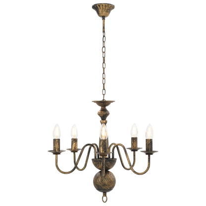 Candelabro Stile Anticato 5 Lampadine E14