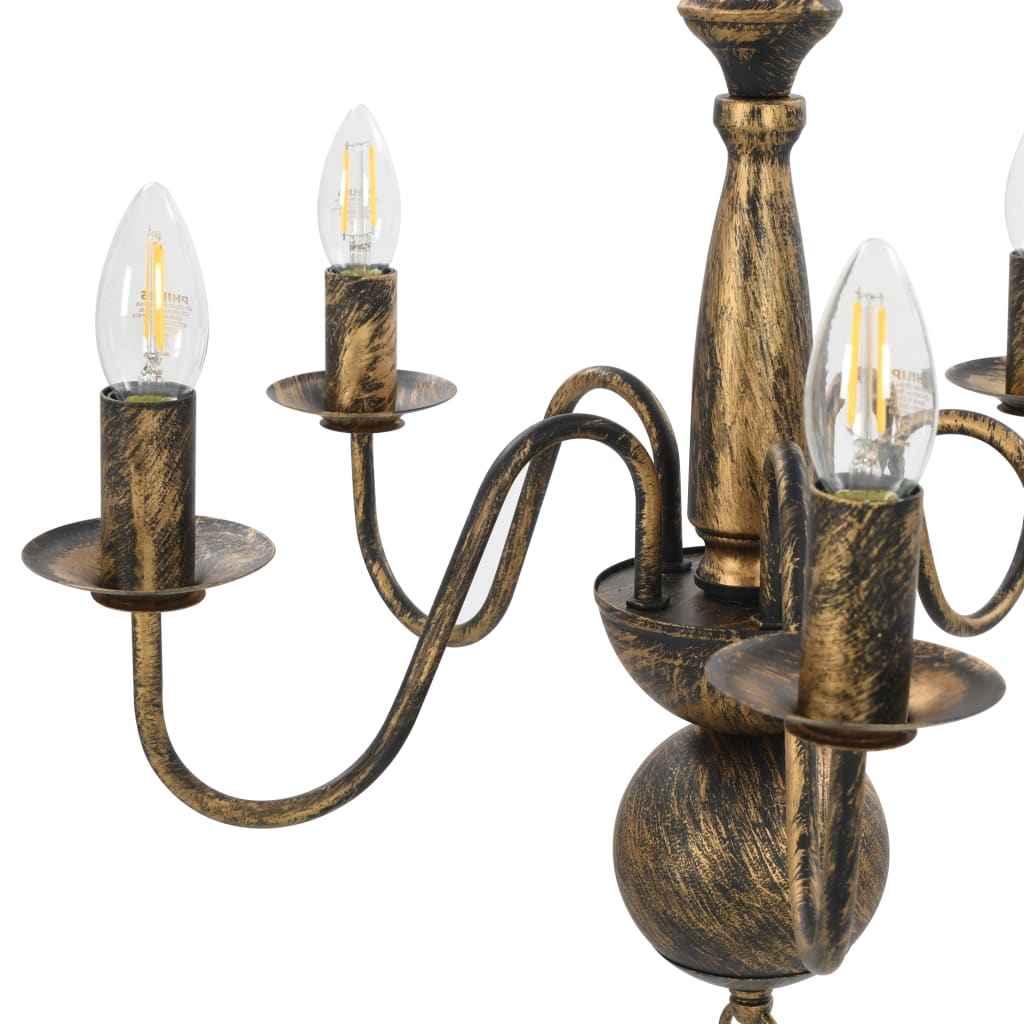 Candelabro Stile Anticato 5 Lampadine E14