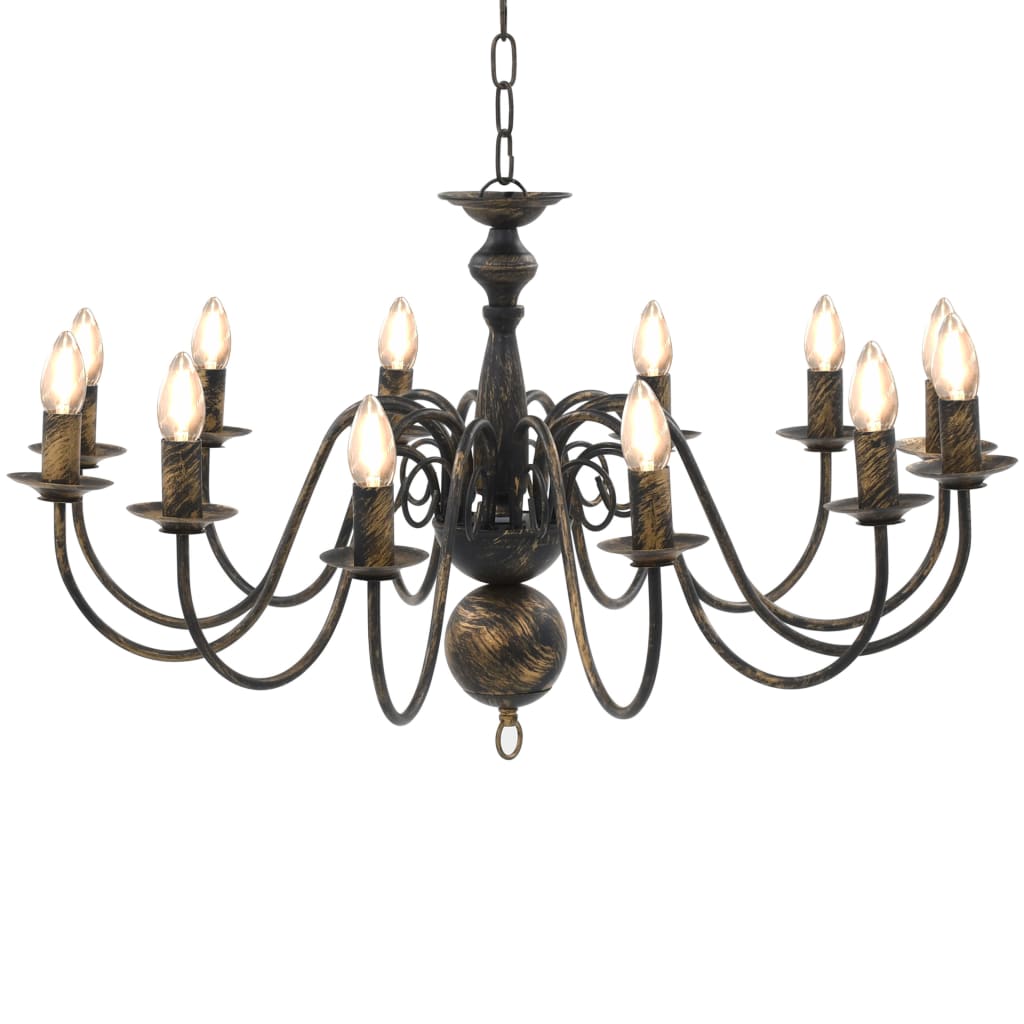 Candelabro Stile Anticato 12 Lampadine E14