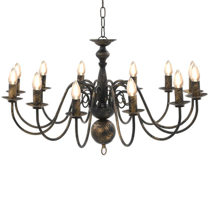 Candelabro Stile Anticato 12 Lampadine E14