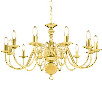 Candelabro Stile Anticato 12 Lampadine E14