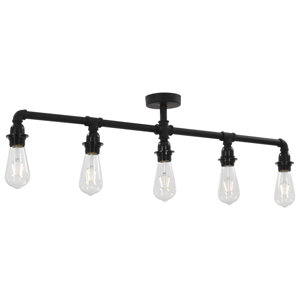 Lampadario Nero Per 5 Lampadine E27