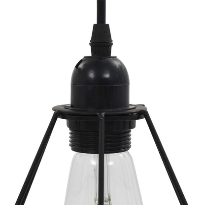 Lampadario Con Design Diamante Nero 3 Lampadine E27