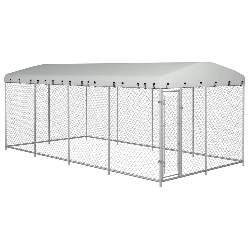 Canile Da Esterno Con Tetto 7,6X3,8X2,3 M