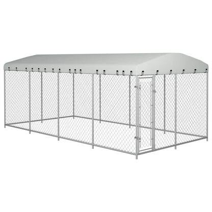 Canile Da Esterno Con Tetto 7,6X3,8X2,3 M