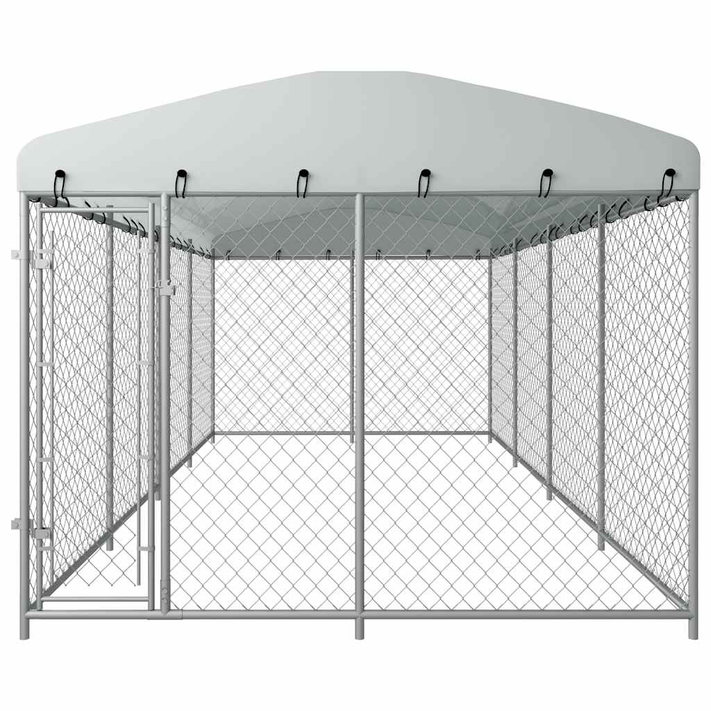 Canile Da Esterno Con Tetto 7,6X3,8X2,3 M