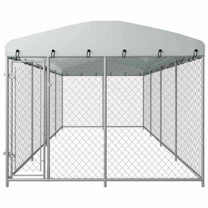 Canile Da Esterno Con Tetto 7,6X3,8X2,3 M