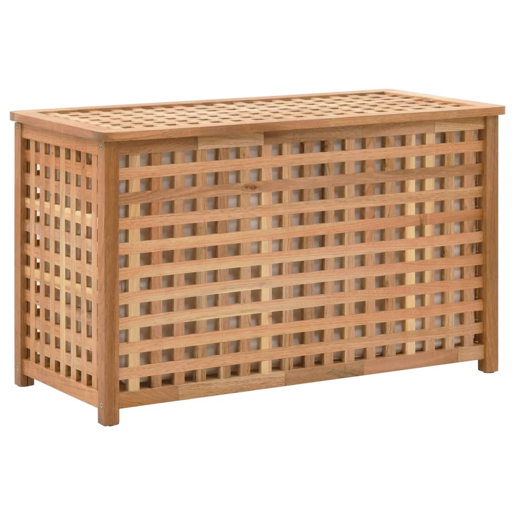 Portabiancheria 87,5X46X67 Cm In Legno Massello Di Noce