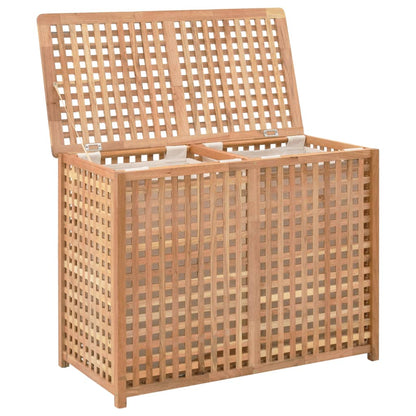 Portabiancheria 87,5X46X67 Cm In Legno Massello Di Noce