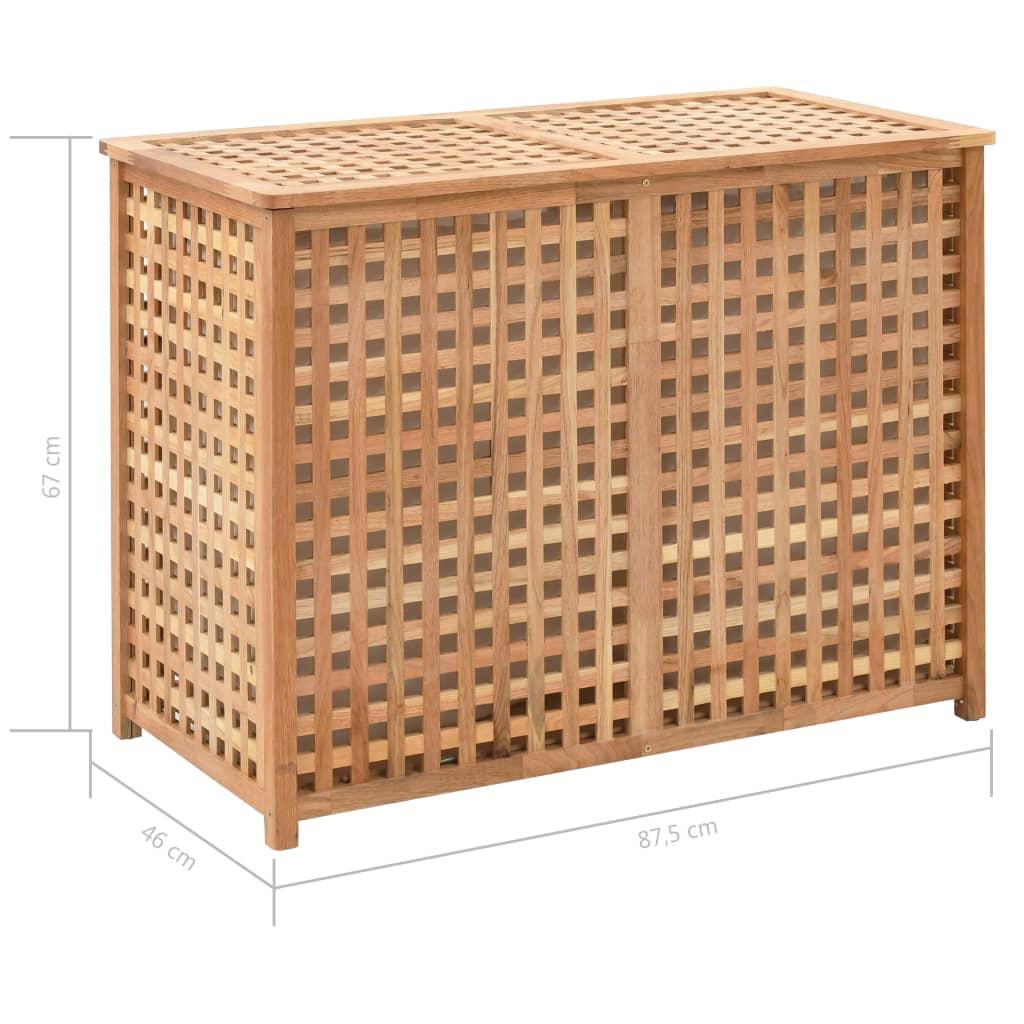 Portabiancheria 87,5X46X67 Cm In Legno Massello Di Noce