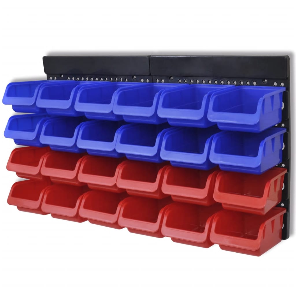 Pannelli Porta Attrezzi Da Parete 2 Pz Blu E Rosso
