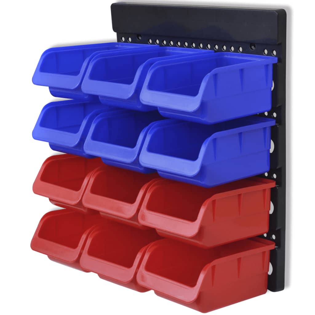 Pannelli Porta Attrezzi Da Parete 2 Pz Blu E Rosso