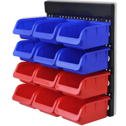 Pannelli Porta Attrezzi Da Parete 2 Pz Blu E Rosso