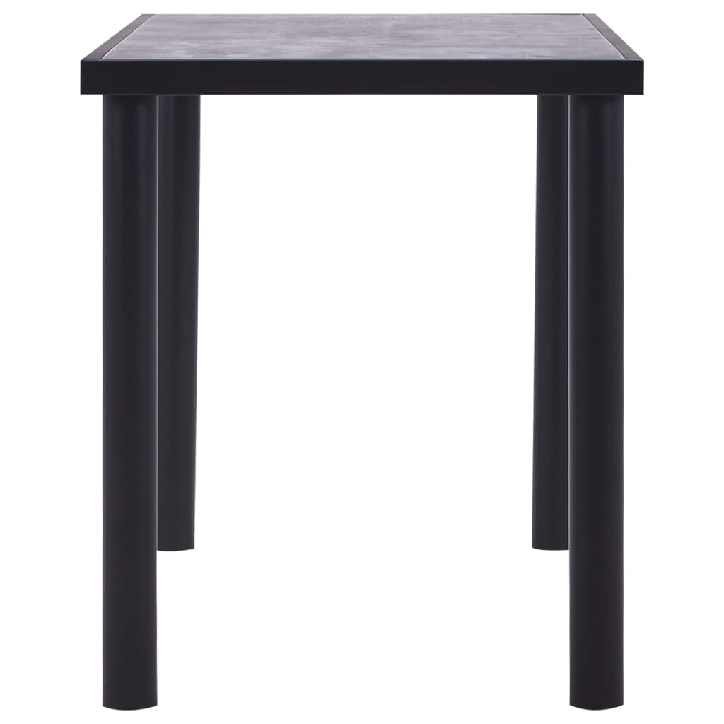 Tavolo Da Pranzo Nero E Grigio Cemento In Mdf