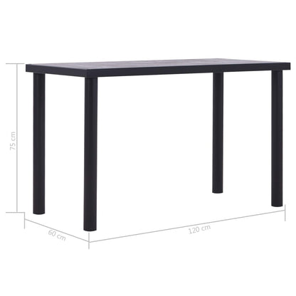 Tavolo Da Pranzo Nero E Grigio Cemento In Mdf