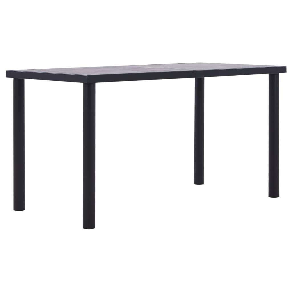 Tavolo Da Pranzo Nero E Grigio Cemento In Mdf