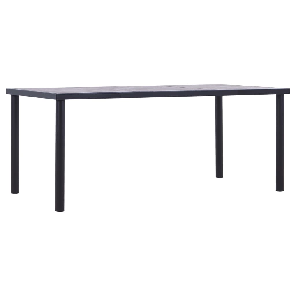 Tavolo Da Pranzo Nero E Grigio Cemento In Mdf