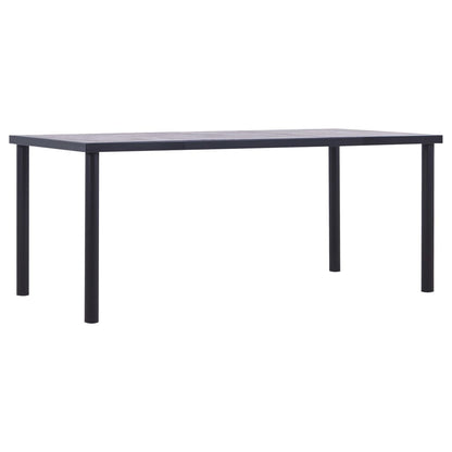Tavolo Da Pranzo Nero E Grigio Cemento In Mdf
