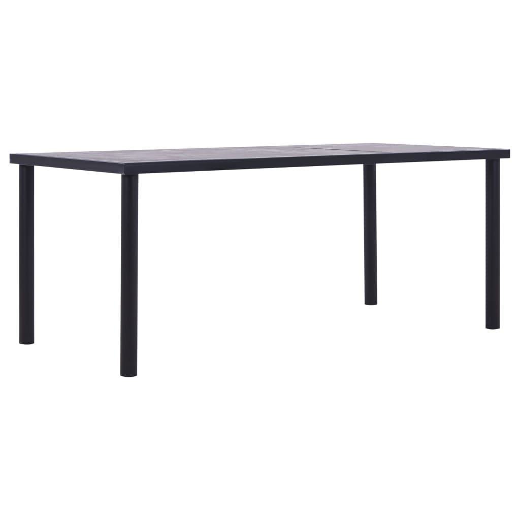 Tavolo Da Pranzo Nero E Grigio Cemento In Mdf