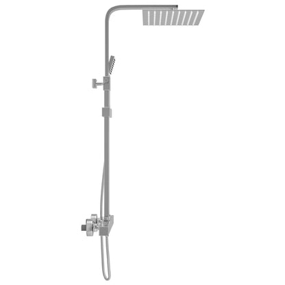 Set Per Doccia A Doppio Soffione Con Termostato Acciaio Inox