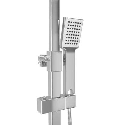 Set Per Doccia A Doppio Soffione Con Termostato Acciaio Inox