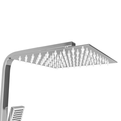 Set Per Doccia A Doppio Soffione Con Termostato Acciaio Inox