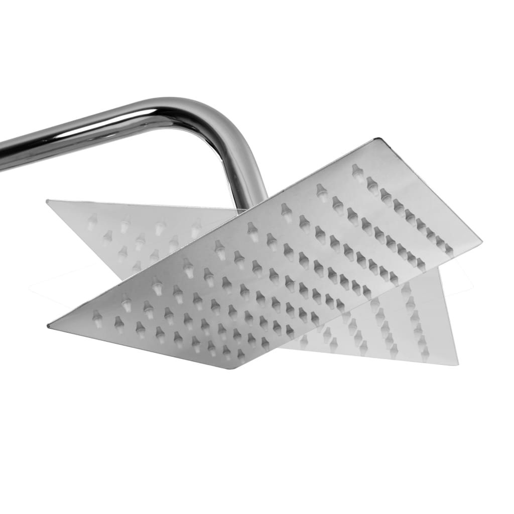 Set Per Doccia A Doppio Soffione Con Doccetta Acciaio Inox