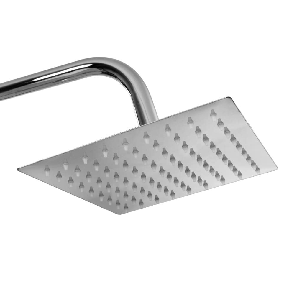 Set Per Doccia A Doppio Soffione Con Doccetta Acciaio Inox
