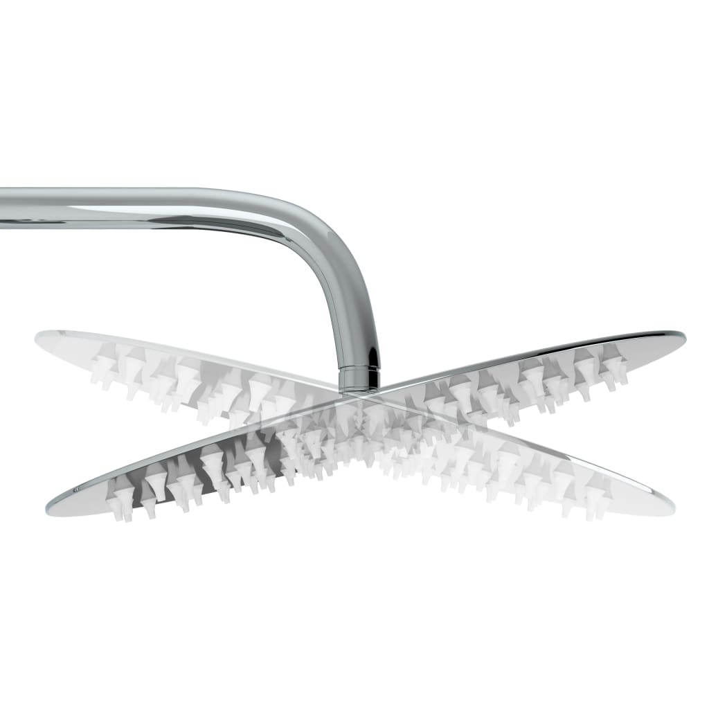 Set Per Doccia A Doppio Soffione Con Doccetta Acciaio Inox
